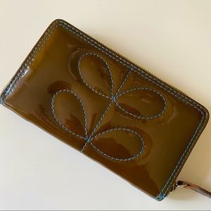 Orla Kiely patent leather wallet